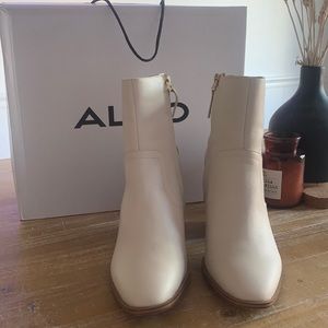 Off white Aldo- Thielle ankle boot- block heal